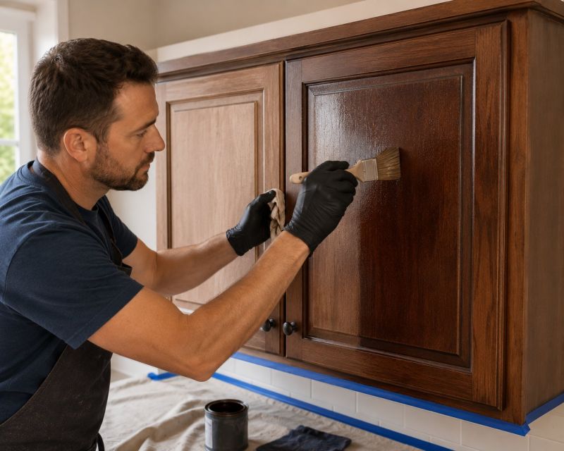 Kitchen Cupboard Refinishing in Carmel, IN